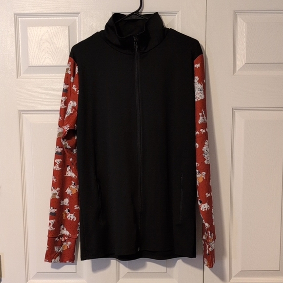 Disney 101 Dalmatians Black and Red Women's Long Sleeve Track Jacket - Picture 1 of 6